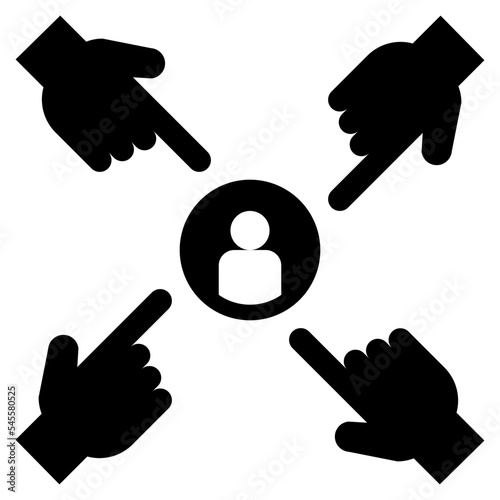 judgmental glyph style icon