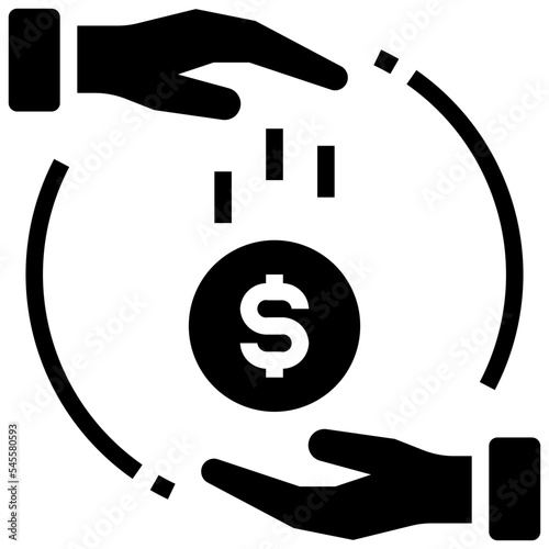 loan glyph style icon