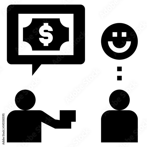 loan glyph style icon