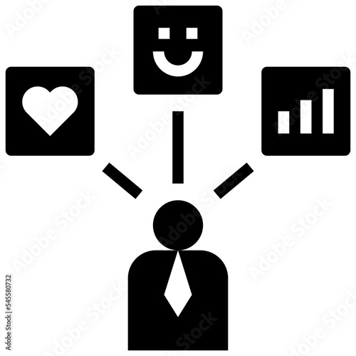 mindset glyph style icon