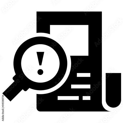 misinformation glyph style icon