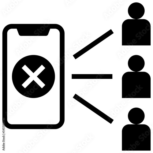 misinformation glyph style icon