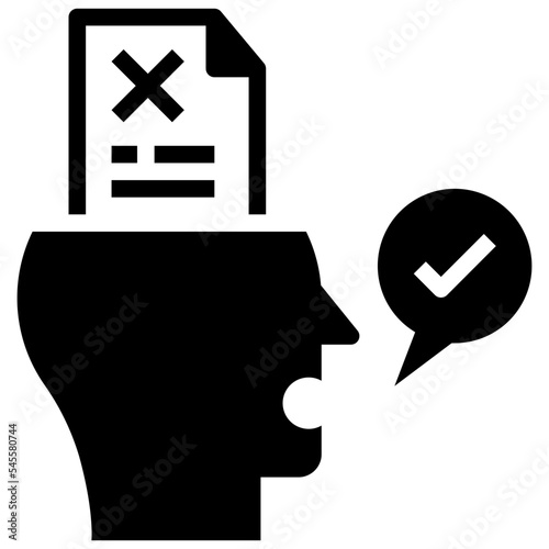 misinformation glyph style icon