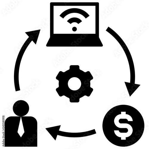 online glyph style icon