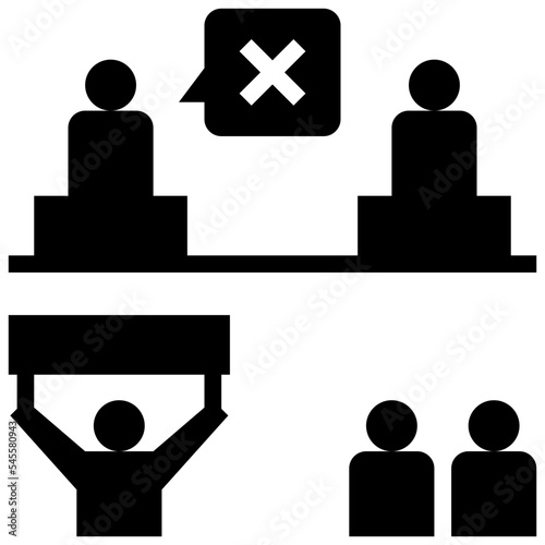opposition glyph style icon
