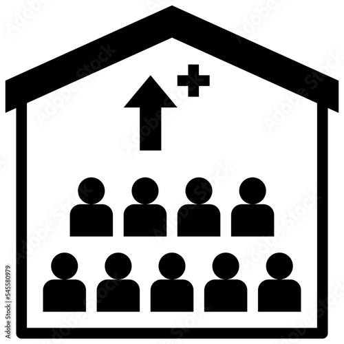 overpopulation glyph style icon