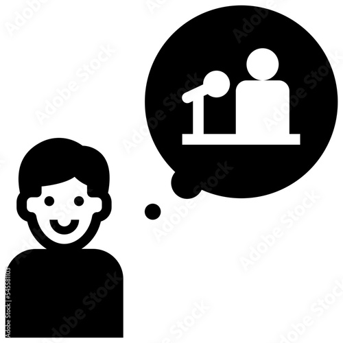 politician glyph style icon