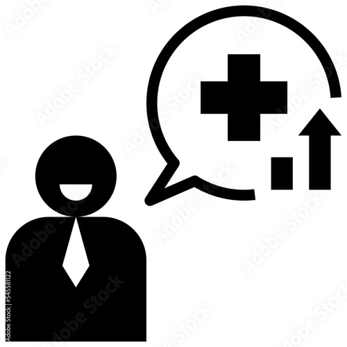 positive glyph style icon