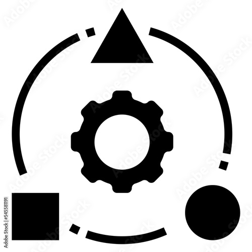 process glyph style icon