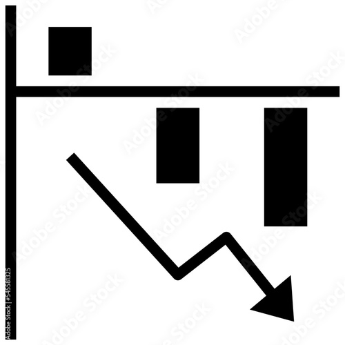 recession glyph style icon