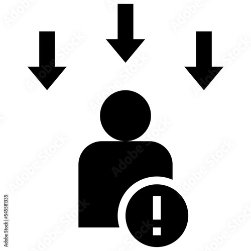 reduce human error glyph style icon