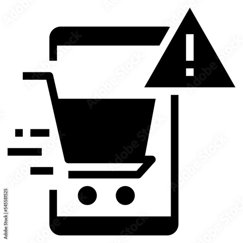 shopping risk glyph style icon