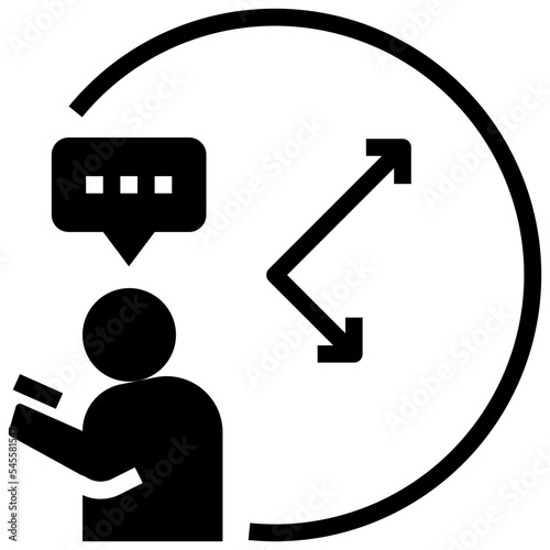 smartphone glyph style icon