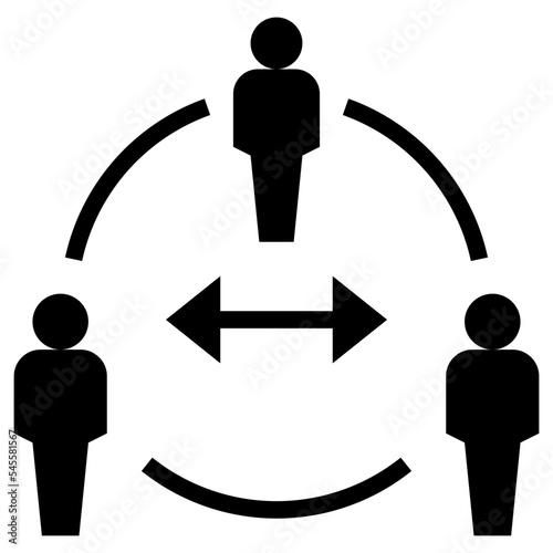 social glyph style icon