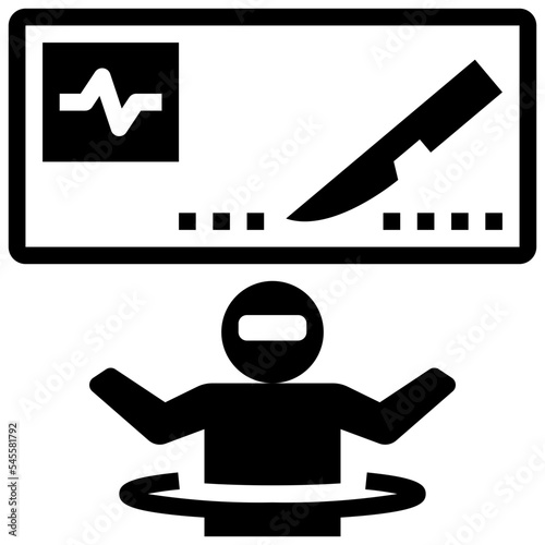 telemedicine glyph style icon