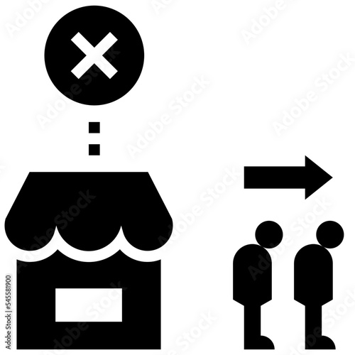 unemployment glyph style icon