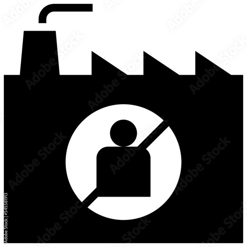 unmanned glyph style icon
