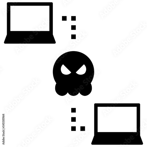 virus glyph style icon