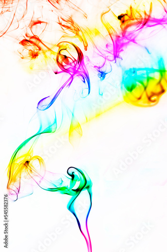 Colorful Curve on white background 