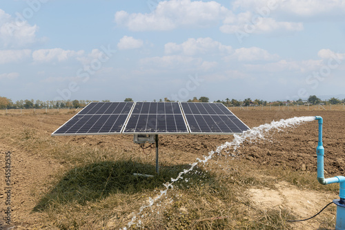 Solar panel for waterpump in agricultural field © toa555