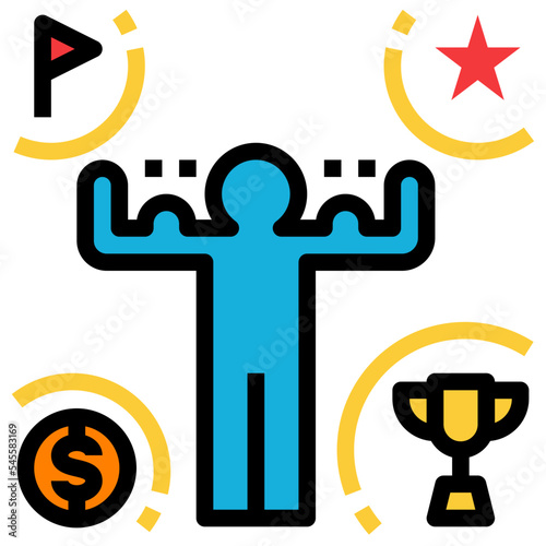 able filled outline style icon