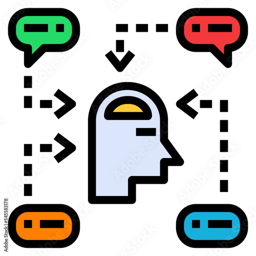 absorbing filled outline style icon