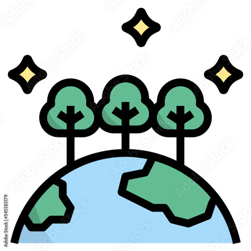 abundance filled outline style icon
