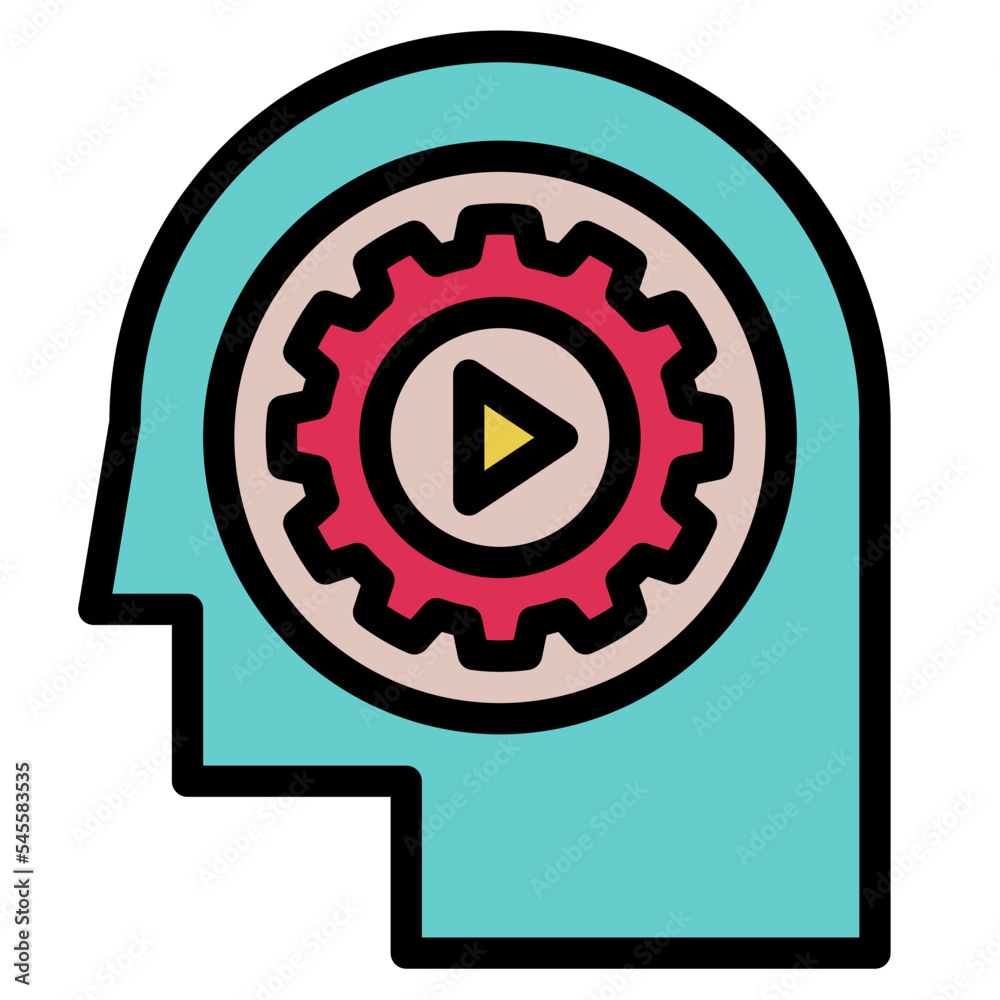 behavior filled outline style icon