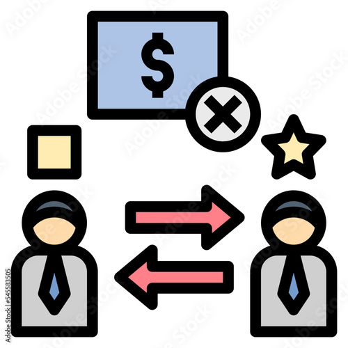barter filled outline style icon
