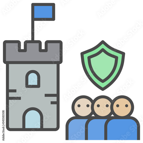 base filled outline style icon