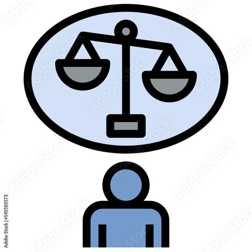 bias filled outline style icon