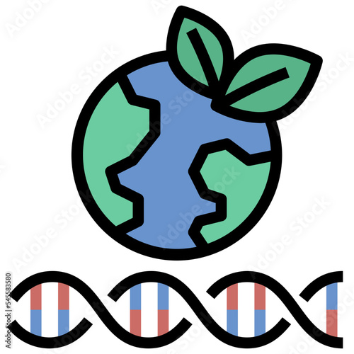 bio filled outline style icon