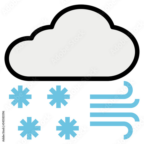 blizzard filled outline style icon