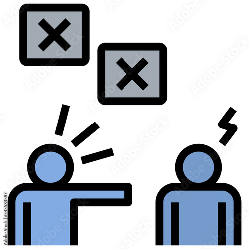 blame filled outline style icon