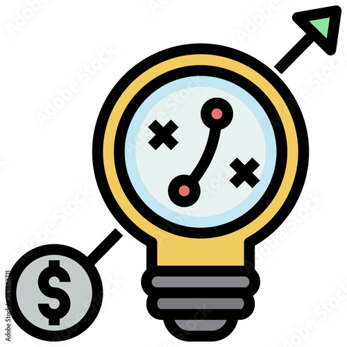 business filled outline style icon