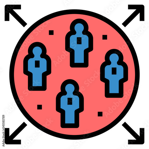 capacity filled outline style icon