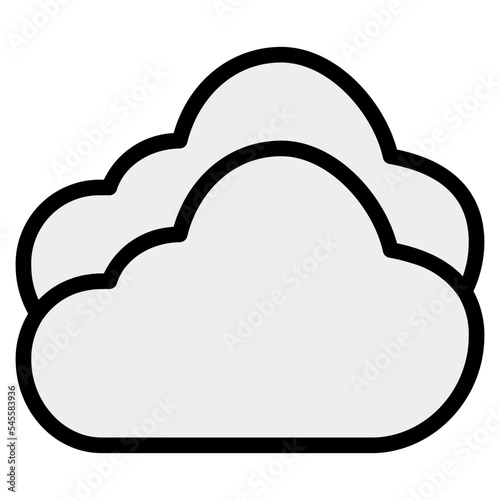 cloud filled outline style icon