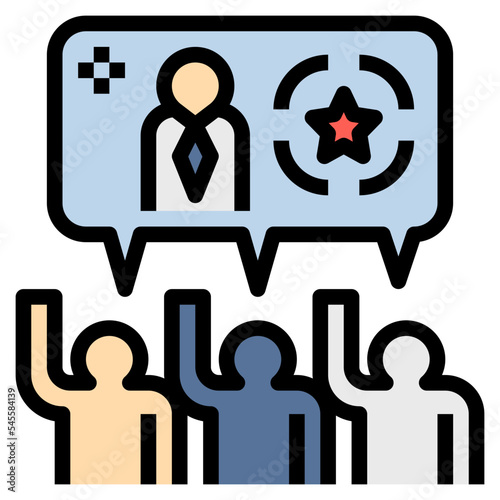 consensus filled outline style icon