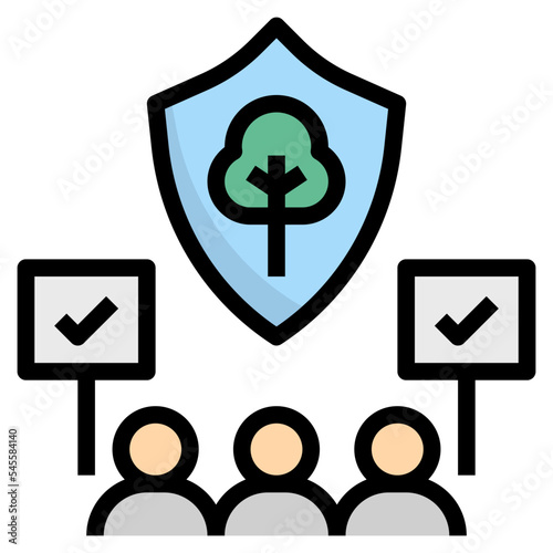 consensus filled outline style icon