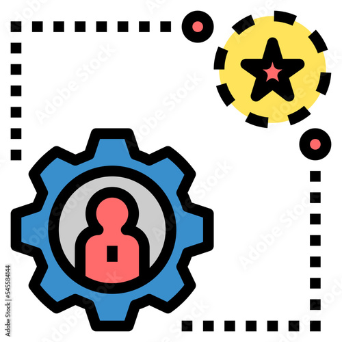 consequence filled outline style icon
