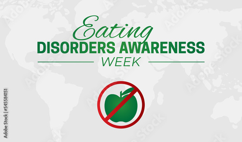 Eating Disorders Awareness Week with Not Eating Apple Illustration