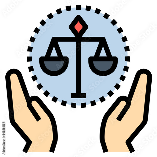 constitution filled outline style icon