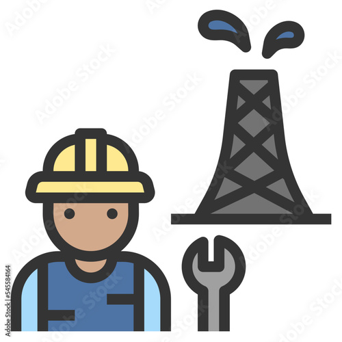 construction filled outline style icon