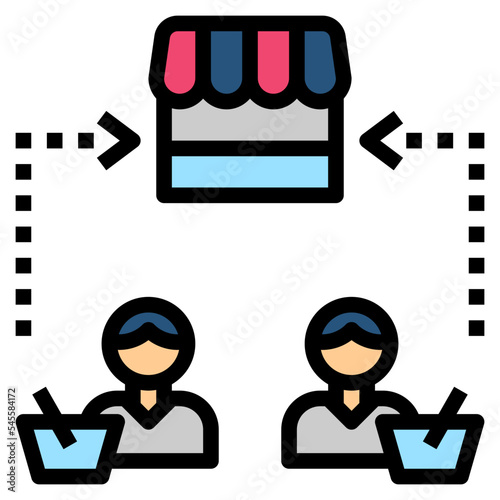 consumer filled outline style icon