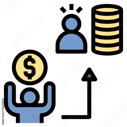 creditor filled outline style icon