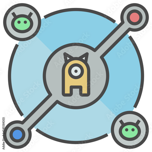 creep filled outline style icon