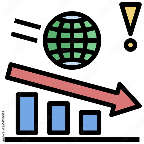 crisis filled outline style icon