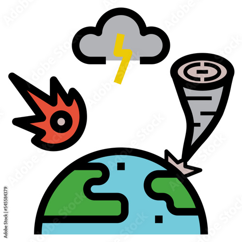damage filled outline style icon