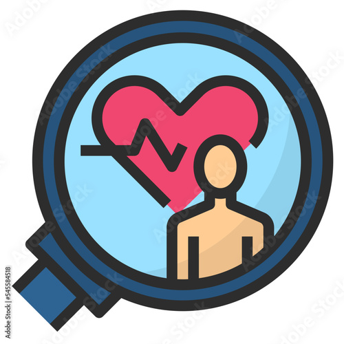 diagnosis filled outline style icon