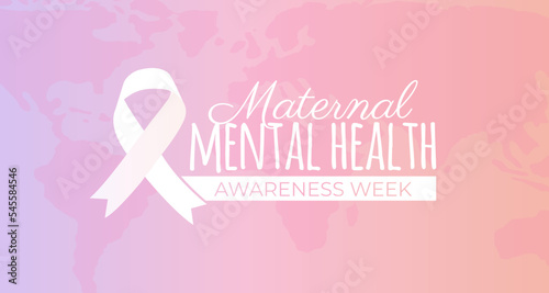 Pink Maternal Mental Health Awareness Week Illustration